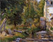 卡米耶 毕沙罗 : Laundry and Mill at Osny